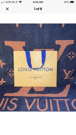Authentic LOUIS VUITTON Gift Shopping Bag Orange SIZE 9.75" X 8.25" X 5.9".
