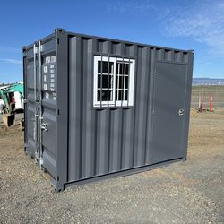 12 foot job shack containers, doors and window