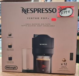 Nespresso Vertuo Pop+ Coffee and Espresso Machine by De'Longhi, Black