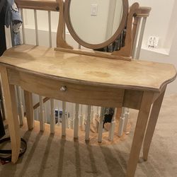 Sanded Down vanity With Mirror