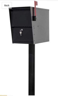 LSLM-2000-PST Lettersentry Rust Free Galvanized Steel Locking Mailbox with 3" Diameter Mounting Post