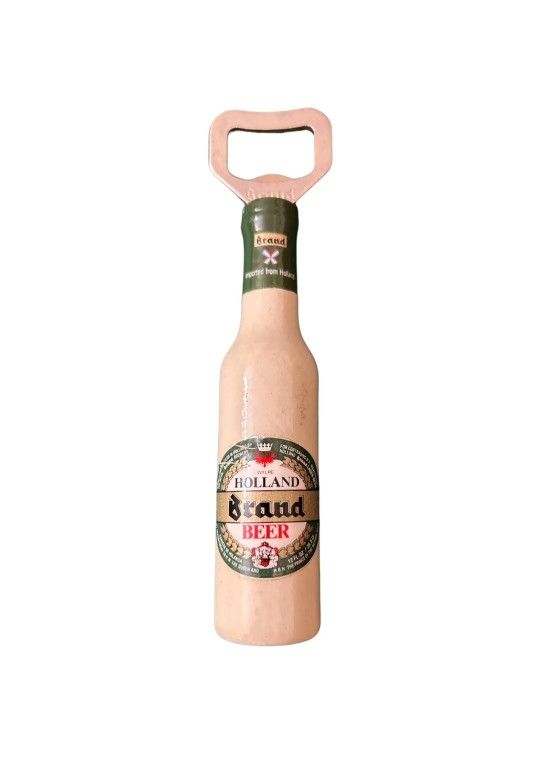 VINTAGE WYLRD HOLLAND BRAND BEER BOTTLE OPENER BOTTLE SHAPED 6" Tall