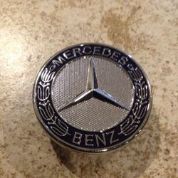 Mercedes Benz Flat Hood Emblem Black & Chrome Star Delete AMG
