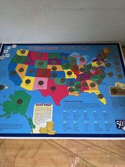 50 STATES OF AMERICAN COLLECTOR’S COIN MAP