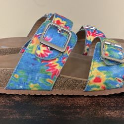R2 Kid’s Tie Dye Patterned Birkley Sandals