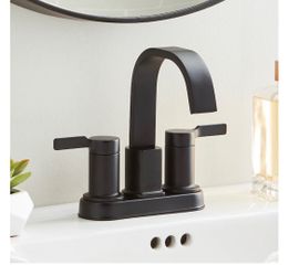 allen+ roth Centerset Bath Faucet  Matte Black Finish