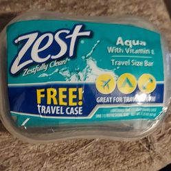 Zest Aqua Hydrating Moisturizing Deodorant Soap Aqua Scent Travel Size 2.25 oz