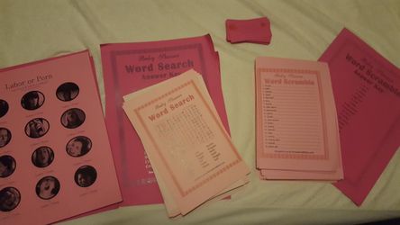 Baby Shower Games & Diaper Raffle tickets