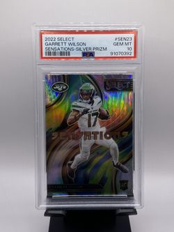 2022 Panini Select Silver Prizm Sensations Garrett Wilson RC Rookie PSA 10 
