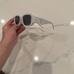 White Prada Glasses 