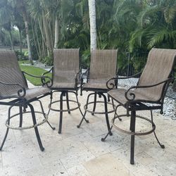 High Back Swivel Bar Stools - Castelle