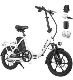 16" Electric Bike, Max 25Miles Range(Pedal-Assist) & Speed 15.5 Mph Power 350W Motor, Folding E-Bike with Removable Battery