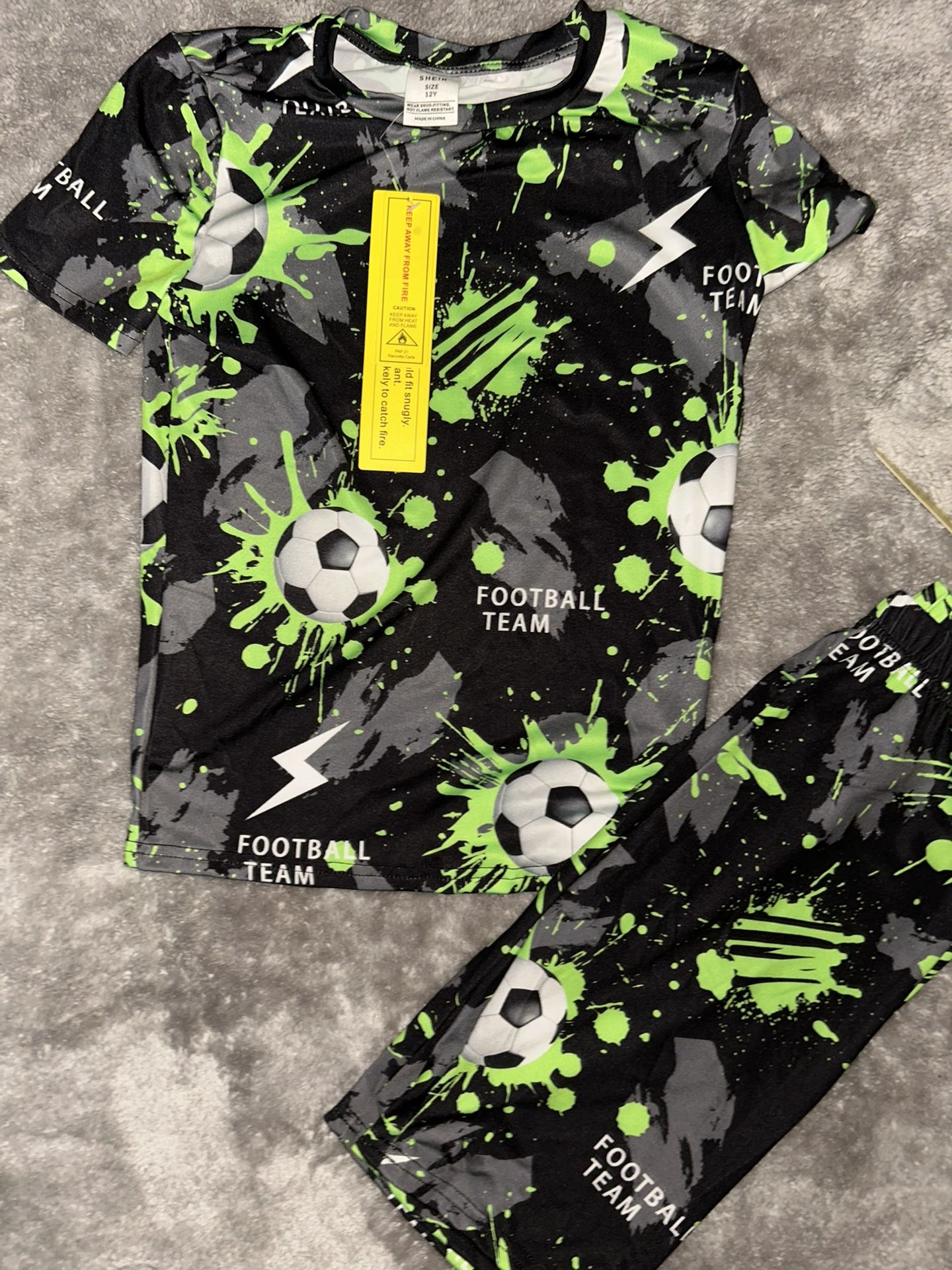 Shein Boys Pajamas Size 12 new 