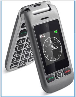 artfone G6 Flip Phone for Seniors, 4G Unlocked Basic Phone, 2.4"+1.8" Screen, SOS Button, Speed Dial, Hans-Free, Big Buttons, Bluetooth, Camera, FM Ra