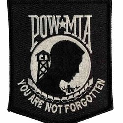 POW & MIA You Are Not Forgotten Embroidered Military Iron On Patch NEW