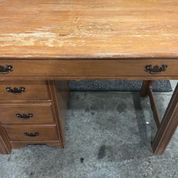 Antique Wood Desk 