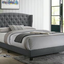 Rosemary Gray King Platform Bed

