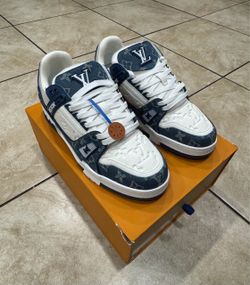 Blue Louis Vuitton LV Trainer (Size 9-10)