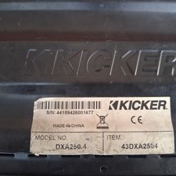 AMPLIFICADOR AMPLIFIER KICKER 250X4  CHANELS GOOD CONDICIÓN ABLO ESPAÑOL 