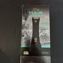 New body hair trimmer with digital display and USB rechargeable. Has a water-resistant