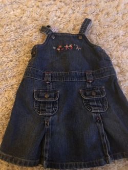 Janie & Jack: jean overall dress. Size 2T