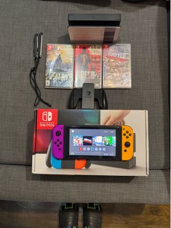 Nintendo Switch With Games And Accessories