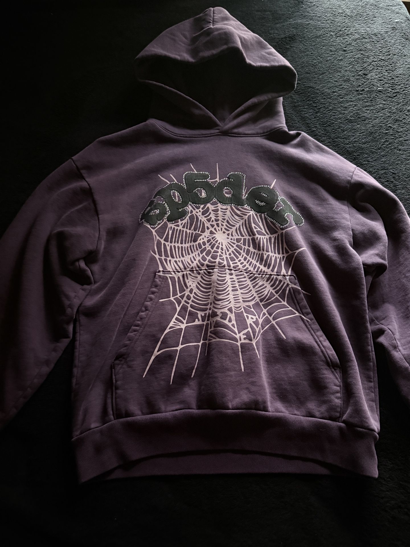 Purple spider hoodie slightly used