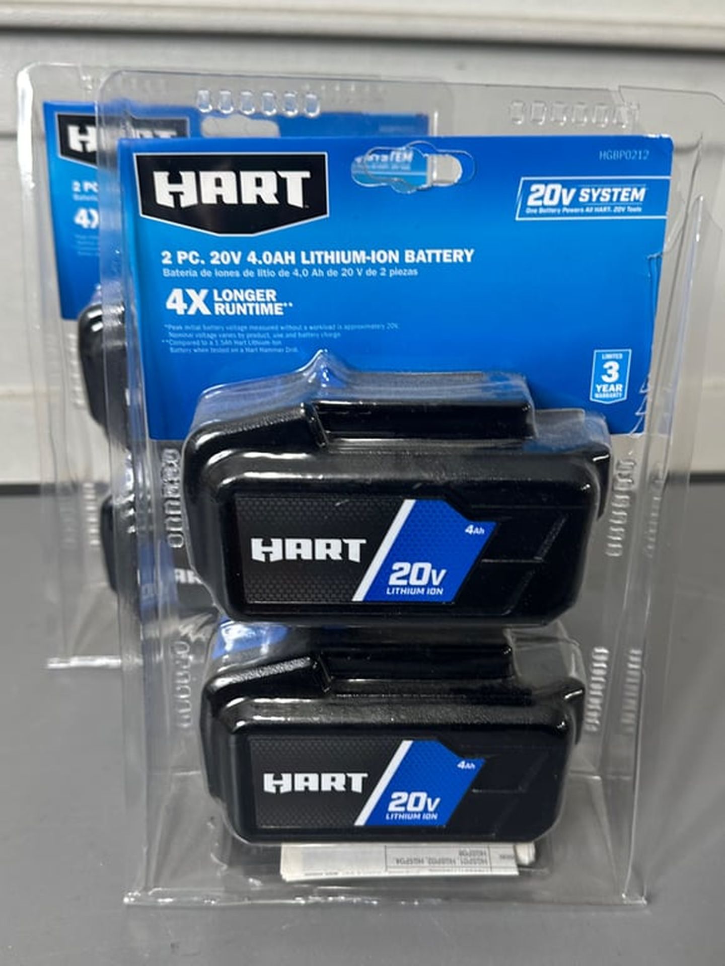 Hart 2-Piece 20V 4.0Ah Lithium-Ion Battery Pack
