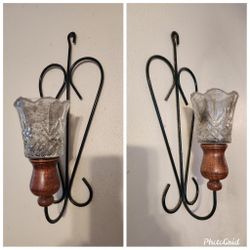 Wall Hanging Candle Holders Set Of 2