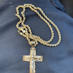 10k Chain 14k Pendant