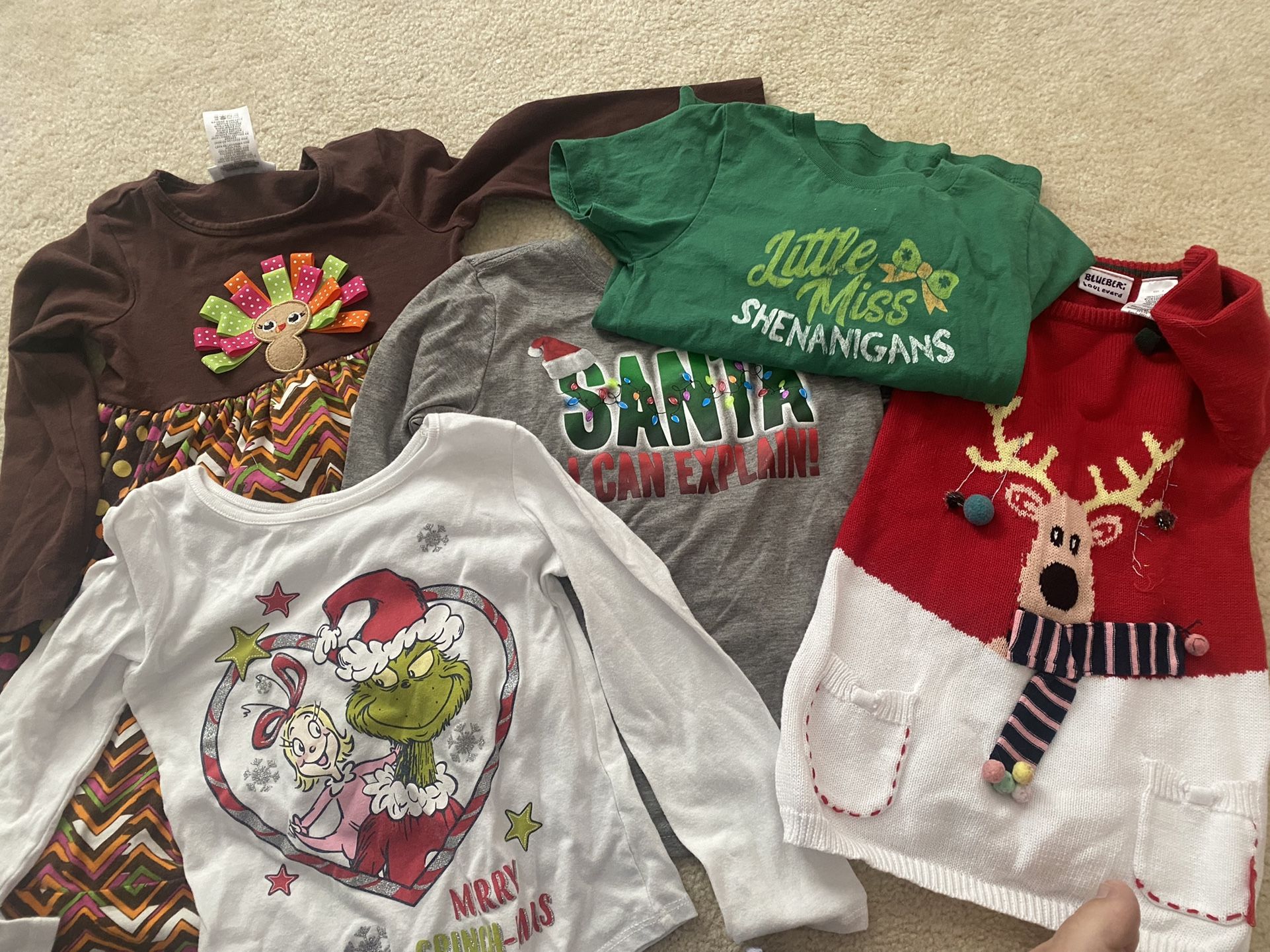 Size 5 Holiday Shirts