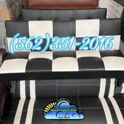 Black White Futon Couch Sofa New Convertible Cama 