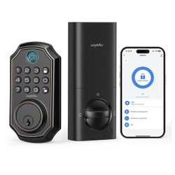 Fingerprint Smart Door Lock - Keyless Entry Door Lock, Built-in WiFi Deadbolt with Keypad, APP Remote Control, Easy Installation