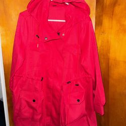 Women’s size extra large red curve hoodie jacket 
