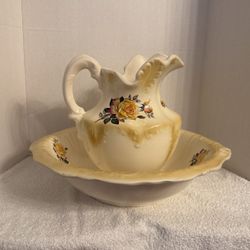 Antique Pitcher And Bowl