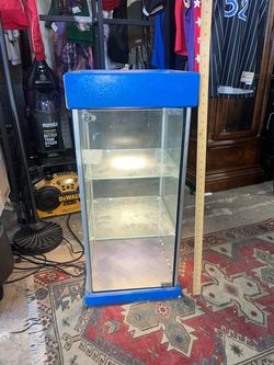 Glass Display Case Two Tiers With Light