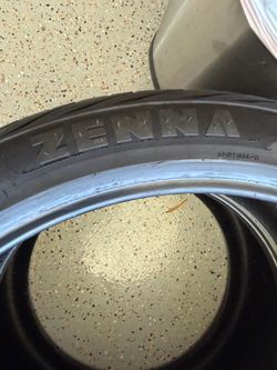 Zenna tires (2) 225/35/20 and (2) 255/35/20