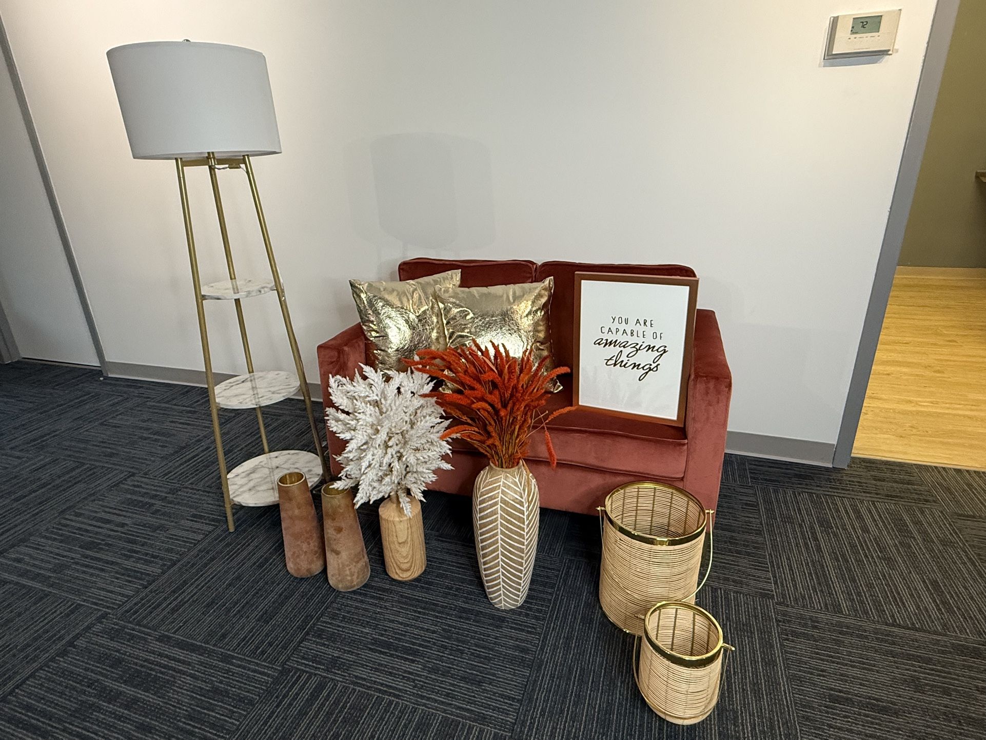 Loveseat and Items