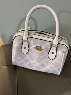 White / Light Grey Signature Canvas Mini Rowan