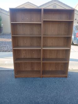 Pair Of Oak Bookcases