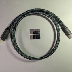 Thunderbolt to DisplayPort Cable Compatible with MacBook Air/Pro, Surface Pro/Dock and More - Space Grey
