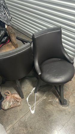 Two short table chairs and two bar top chairs