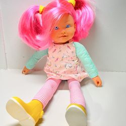 Corolle Praline Rainbow Doll Vanilla Scented 16” Pink Hair Rainbow Unicorn