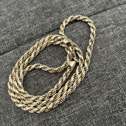 Silver Rope Chain Solid 