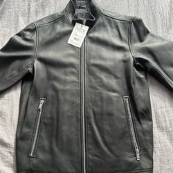 Theory Men's Leather Jacket Size XS