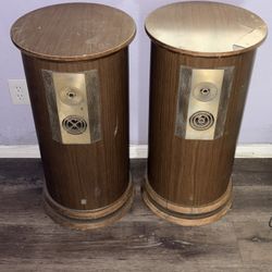 Vintage Empire Grenadier 8000 Speakers – Mid Century Modern Cylindrical Pair