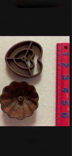 CA. CAST IRON MOLDS. HEART & TART. PASTRY. $15.00 FOR BOTH