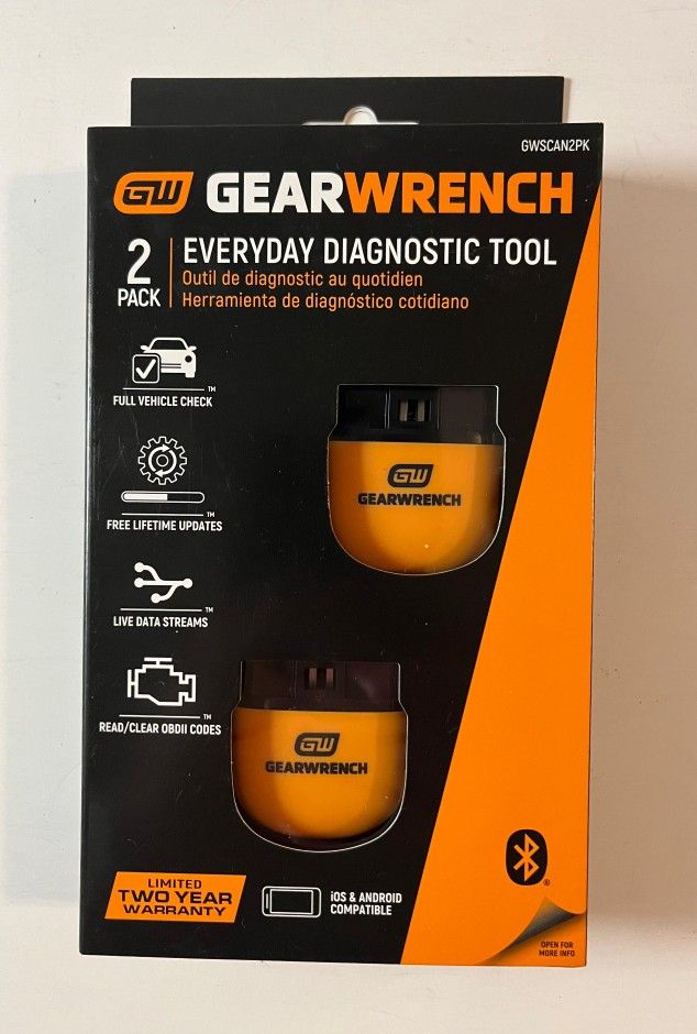 GEARWRENCH Everyday Diagnostic Tool OBDII Scanner (GWSCAN2PK) 2-Pack