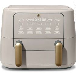 Beautiful 9 QT TriZone Air Fryer, White  