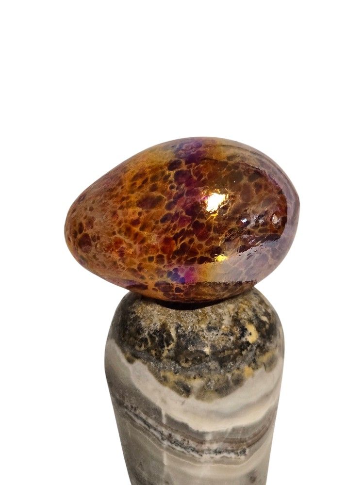 jasper mini dragon egg 2" orange